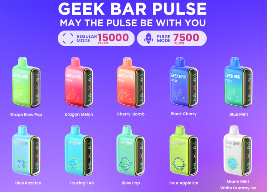 Geek Bar Pulse 15000 Puffs Vape - Blow Pop: Maitsev Nostalgia ja Uuenduslikkuse Kohtumine E-vedeliku Maailmas